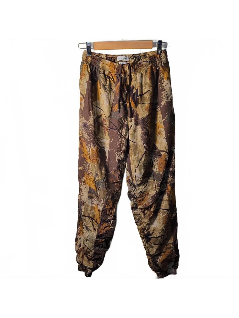 Urban Outfitters Camo Track Pants Womens Medium Nylon Joggers Mesh Lined Grunge